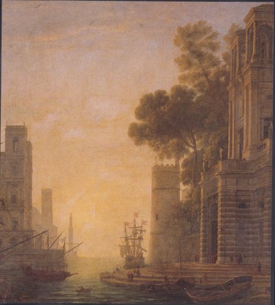 The Embarkation of Saint Paula in Ostia by Claude Lorrain